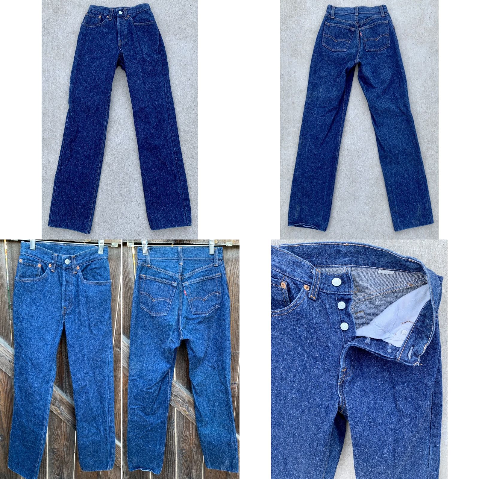Levi's VINTAGE Levi's Button Fly 501 Jeans Junior Size 3 23" Waist 30" Inseam Blue Mens Womens Boys Girls Size 26" / US 2 / IT 38 - 8 Thumbnail
