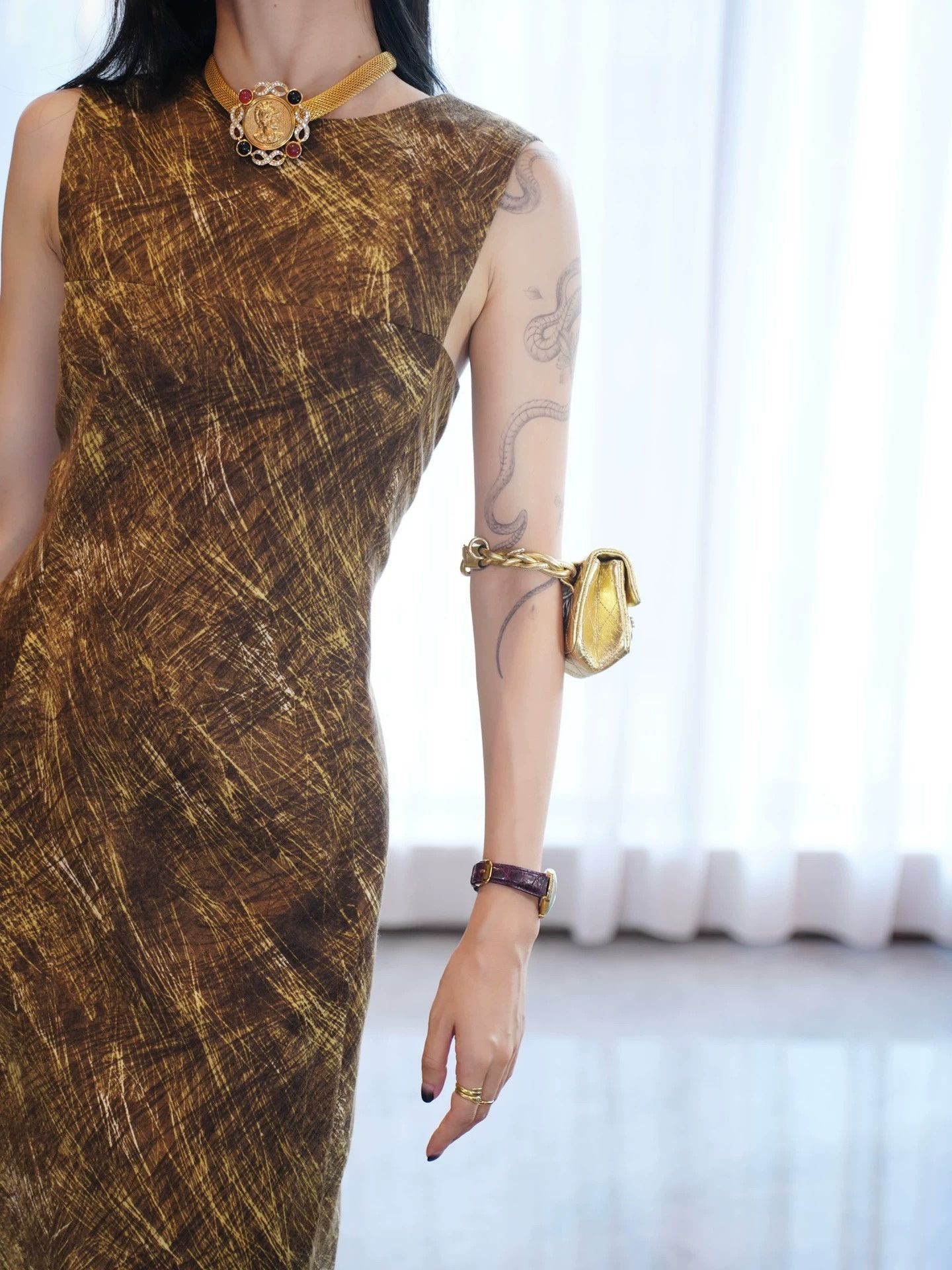 Kenzo Kenzo Vintage Women's Printed Wool Dress Fr40/L Size M / US 6-8 / IT 42-44 - 3 Thumbnail