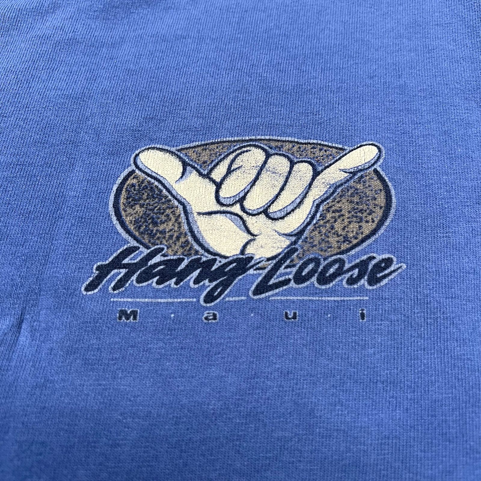 Other Vintage 90s Hang Loose Maui Tank Blue Shaka Single Stitch L Size US L / EU 52-54 / 3 - 3 Thumbnail