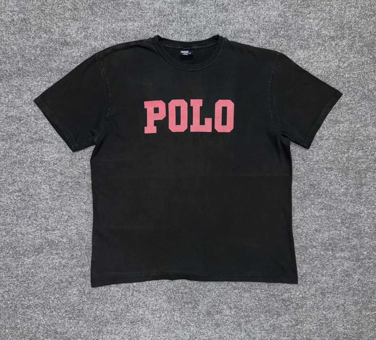 Polo Ralph Lauren Vintage Polo Ralph Lauren Spellout T-Shirt Faded Distressed Size US L / EU 52-54 / 3 - 1 Thumbnail