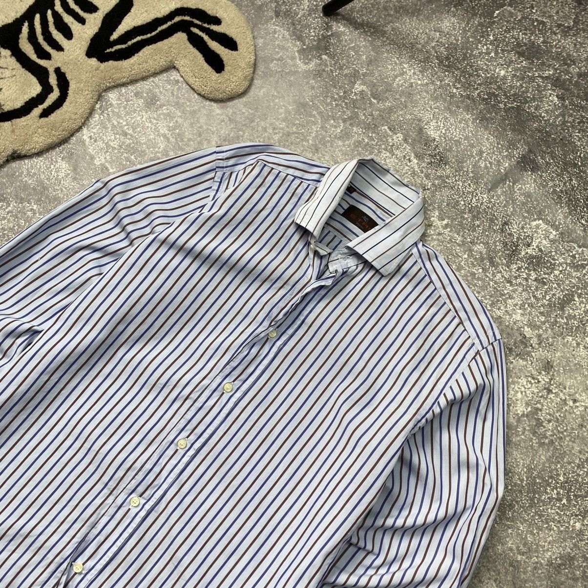 Etro Vintage Etro Milano Basic blue luxury rare Oldmoney shirt Size US S / EU 44-46 / 1 - 2 Thumbnail