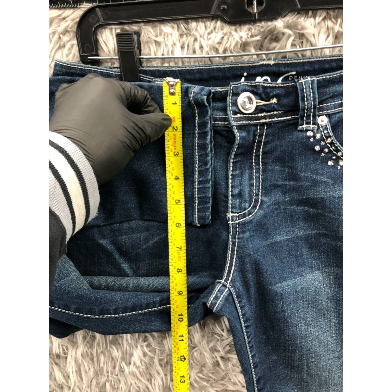 Vintage inc Denim Skinny Jeans Size 6 Womens Mid Rise Dark Wash Blue Denim Size 28" / US 6 / IT 42 - 4 Thumbnail