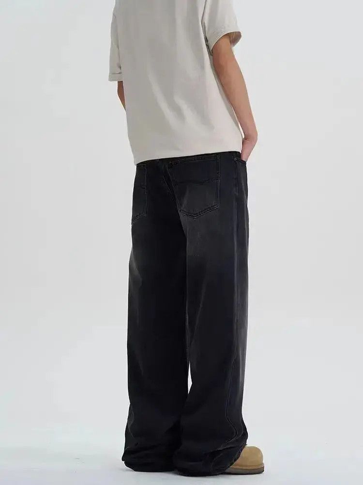 Japanese Brand High street vintage black baggy jeans Size US 32 / EU 48 - 5 Thumbnail