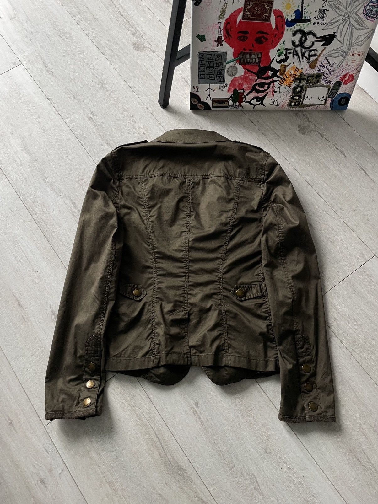 Burberry Burberry Brit Light Khaki Green Blazer Jacket Size XS / US 0-2 / IT 36-38 - 2 Thumbnail