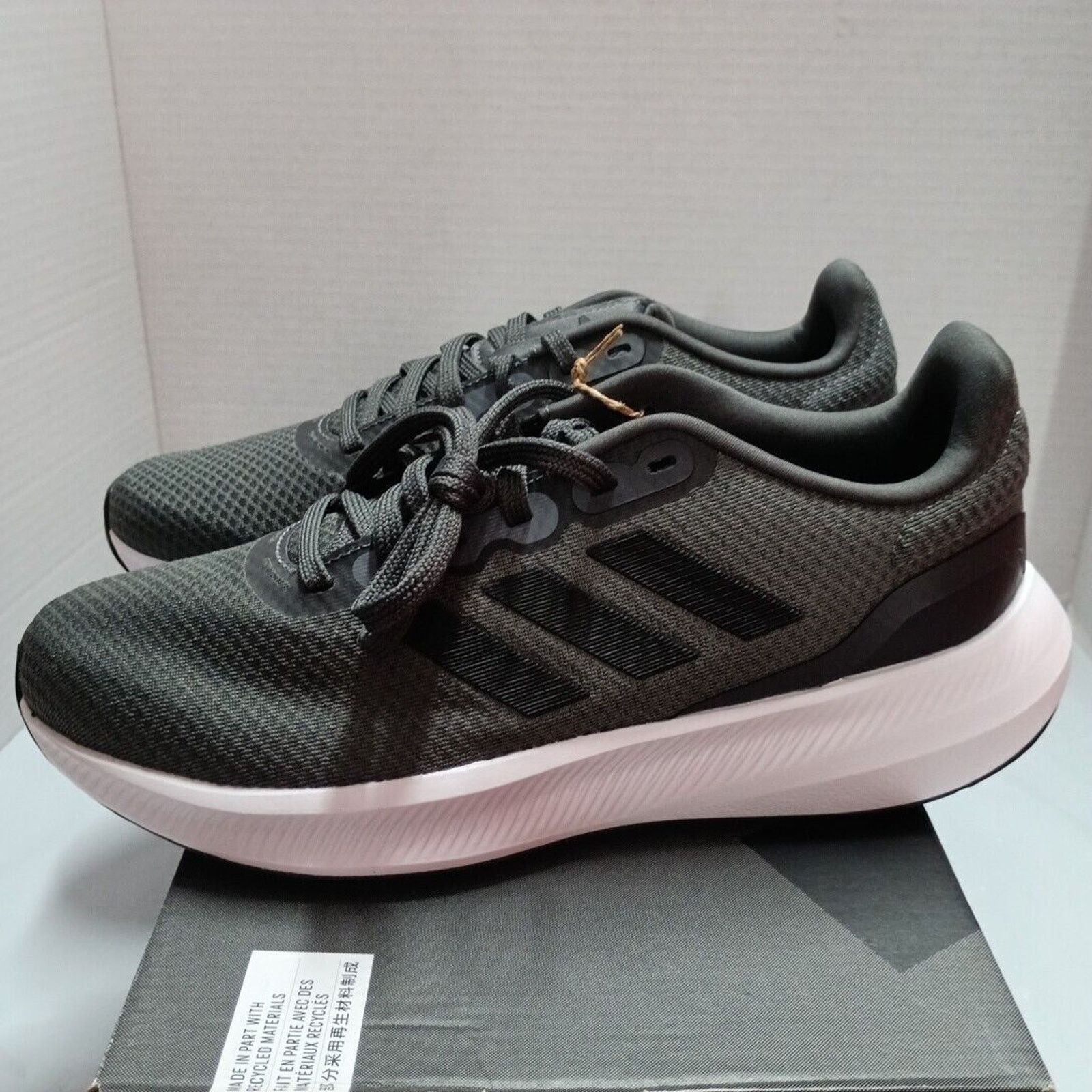 Adidas Adidas Run Falcon 3.0 Men's 8 Shoes Gray Black Wide Fit New Size US 8 / EU 41 - 4 Thumbnail
