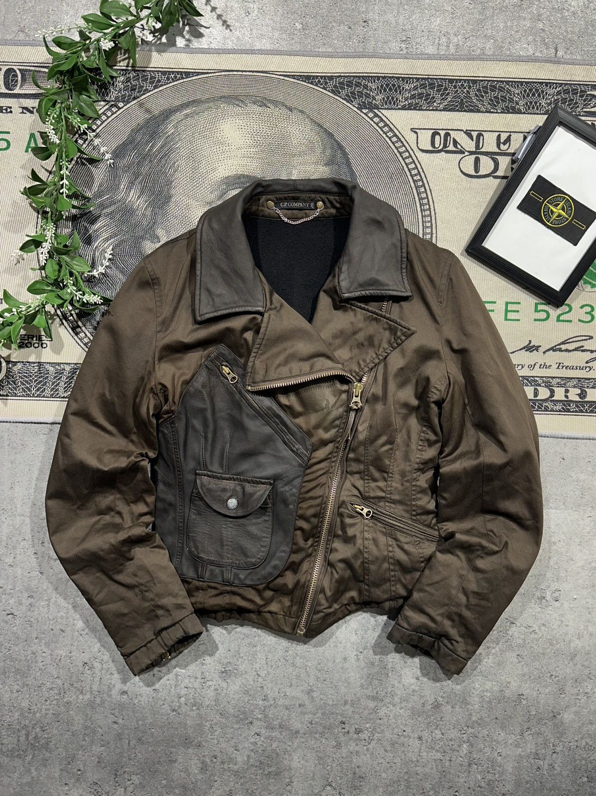 C.P. Company C.P. Company Vintage Leather Biker Motorcycle Jacket Size M / US 6-8 / IT 42-44 - 1 Thumbnail