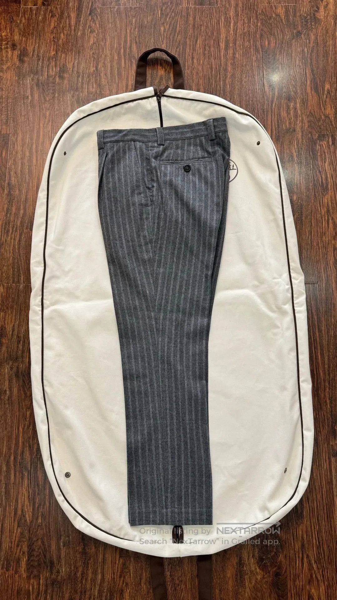 Other Gray Striped Tailored Pants Size 30. Size US 30 / EU 46 - 3 Thumbnail