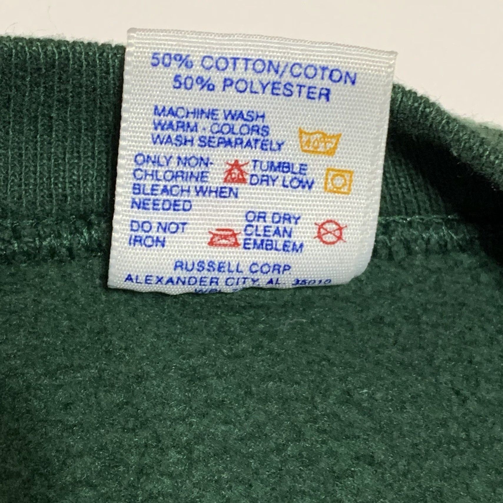 Jerzees VINTAGE Jerzees Sweatshirt Green 50/50 2XL Crew Neck Long Sleeve Men Plain 90s Shirt Size US XXL / EU 58 / 5 - 6 Thumbnail