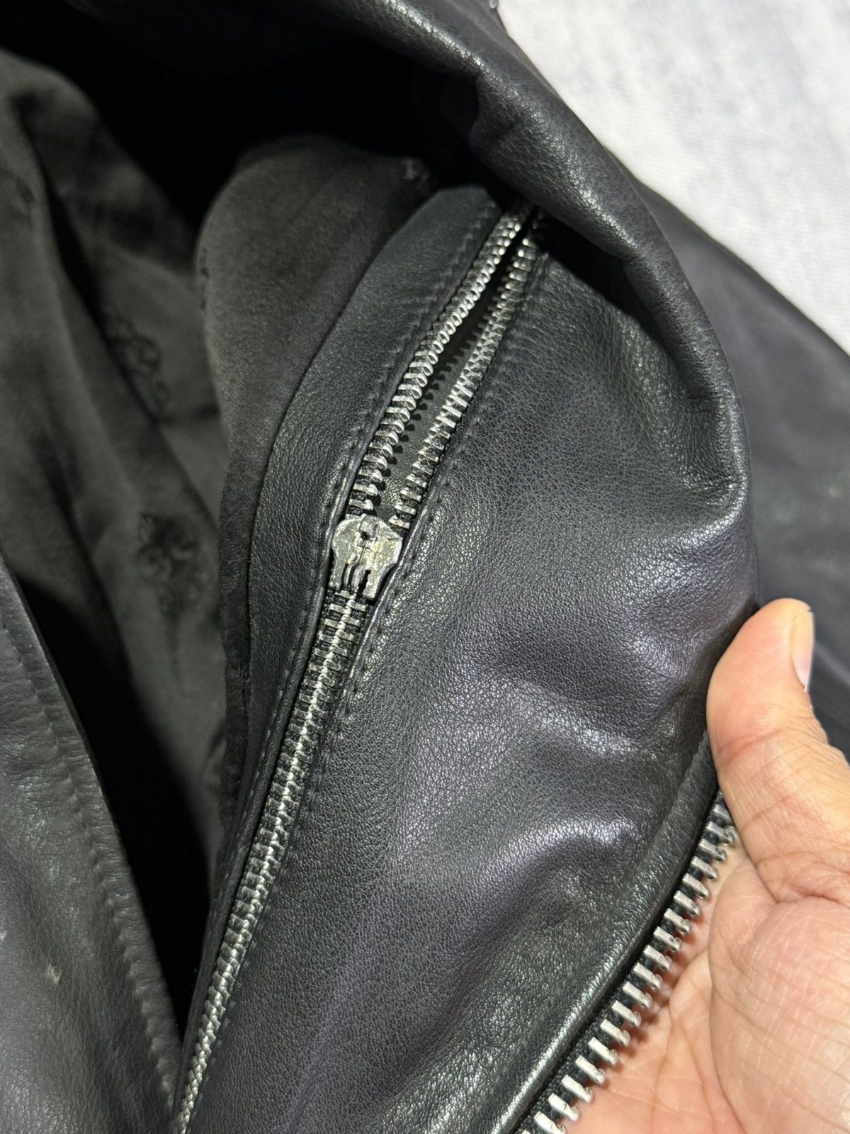 Chrome Hearts Chrome Hearts - Big Cross Belted Leather Biker Jacket Size US S / EU 44-46 / 1 - 13 Thumbnail