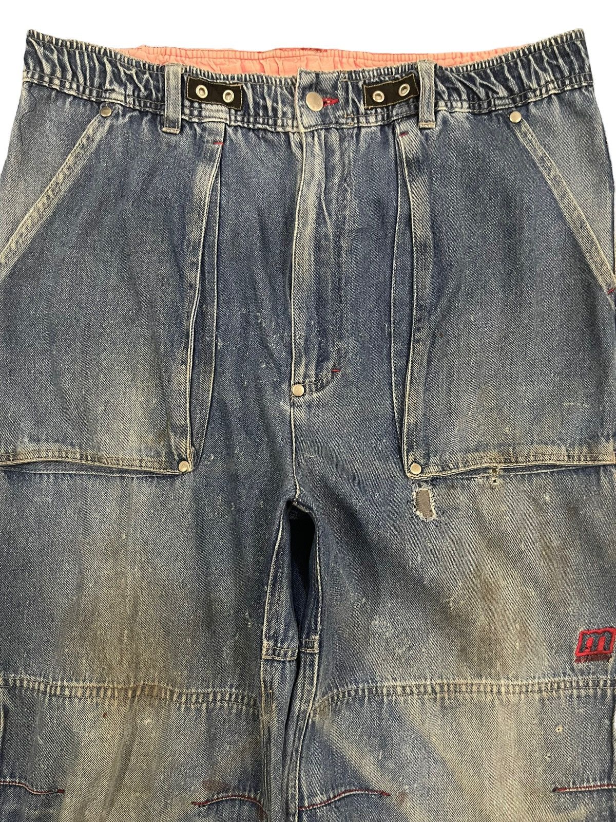 JNCO Vintage Japan Manchury Mud Wash Cargo Baggy Jeans Size US 34 / EU 50 - 3 Thumbnail