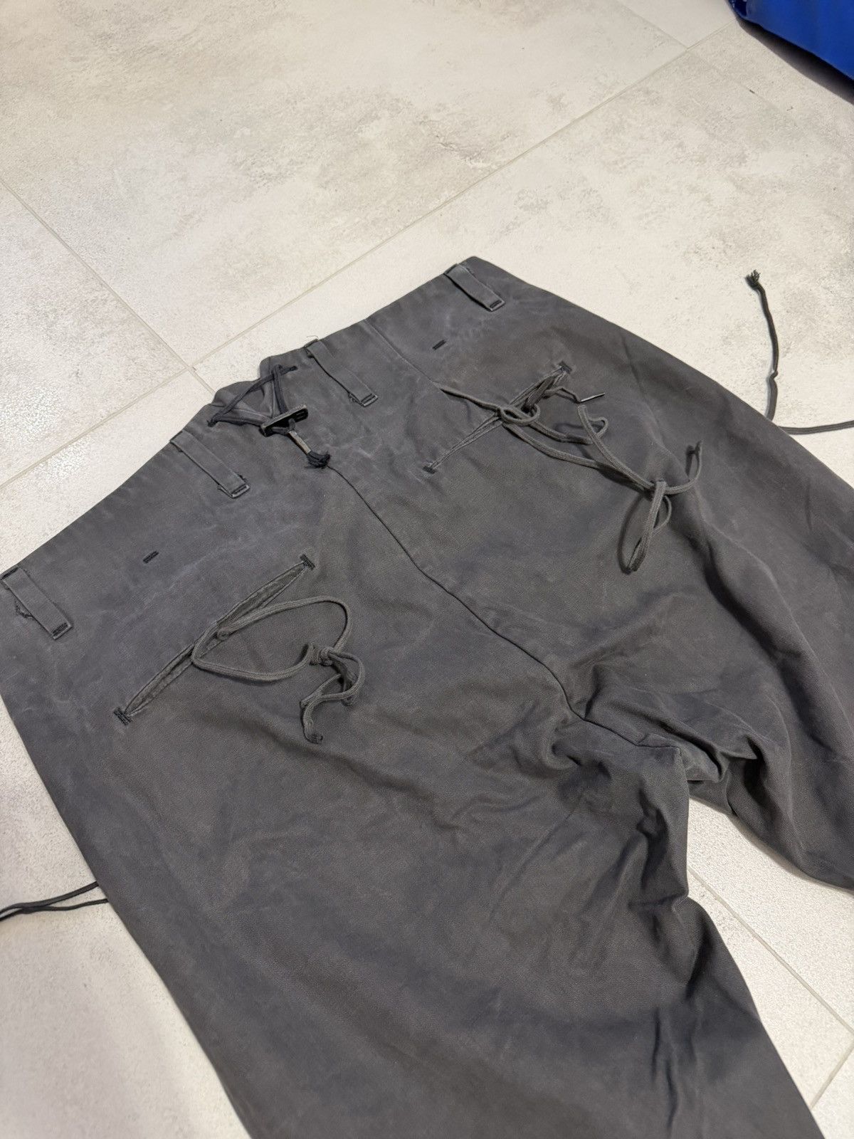 Boris Bidjan Saberi Boris Bidjan Saberi rare multilaced silver tab pants Size US 36 / EU 52 - 4 Thumbnail