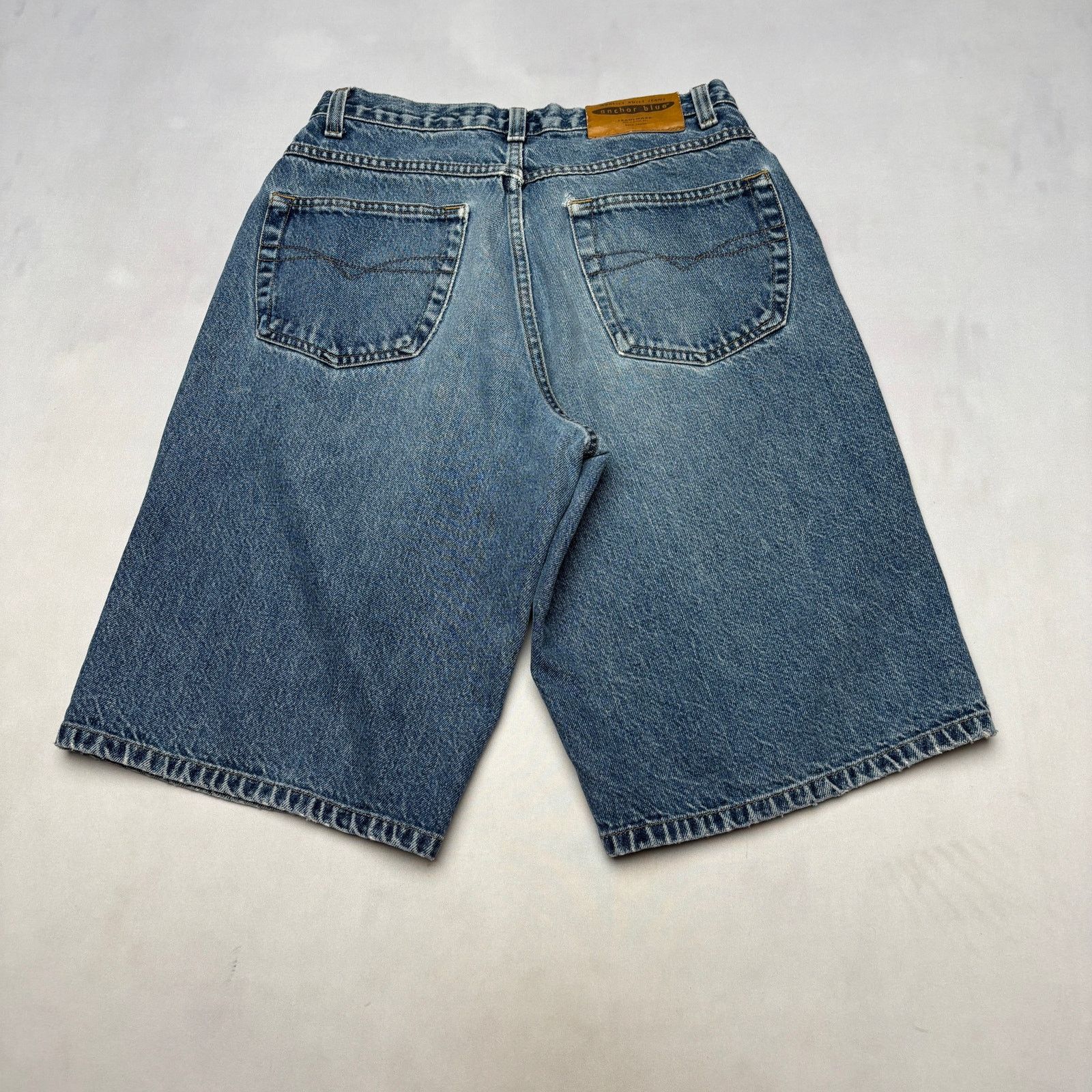 Anchor Blue × Vintage Vintage Anchor Blue 12.5" Baggy Denim Shorts Men's 28 Y2K Size US 28 / EU 44 - 2 Thumbnail