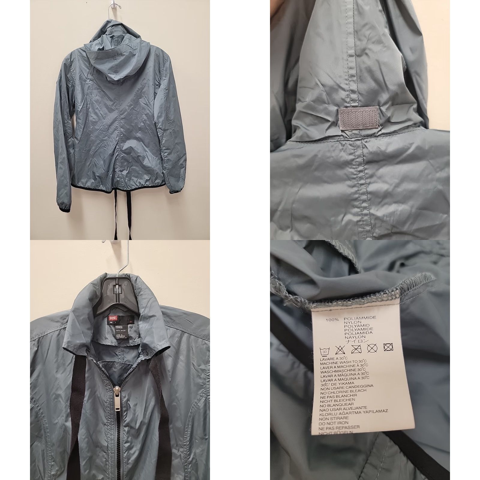 Diesel VINTAGE Diesel Womens Windbreaker Nylon Jacket Hooded Size S Gray Adults? No, Vintage Diesel Womens Windbreaker Nylon Jacket Hooded Size S Gray Size S / US 4 / IT 40 - 8 Thumbnail