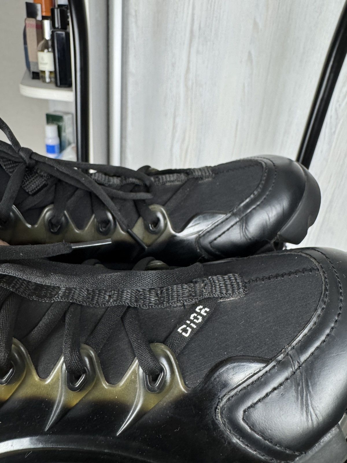 Christian Dior Monsieur Dior Black Fabric Leather D-Connect Lace Up Sneakers Size US 7.5 / IT 37.5 - 16 Thumbnail
