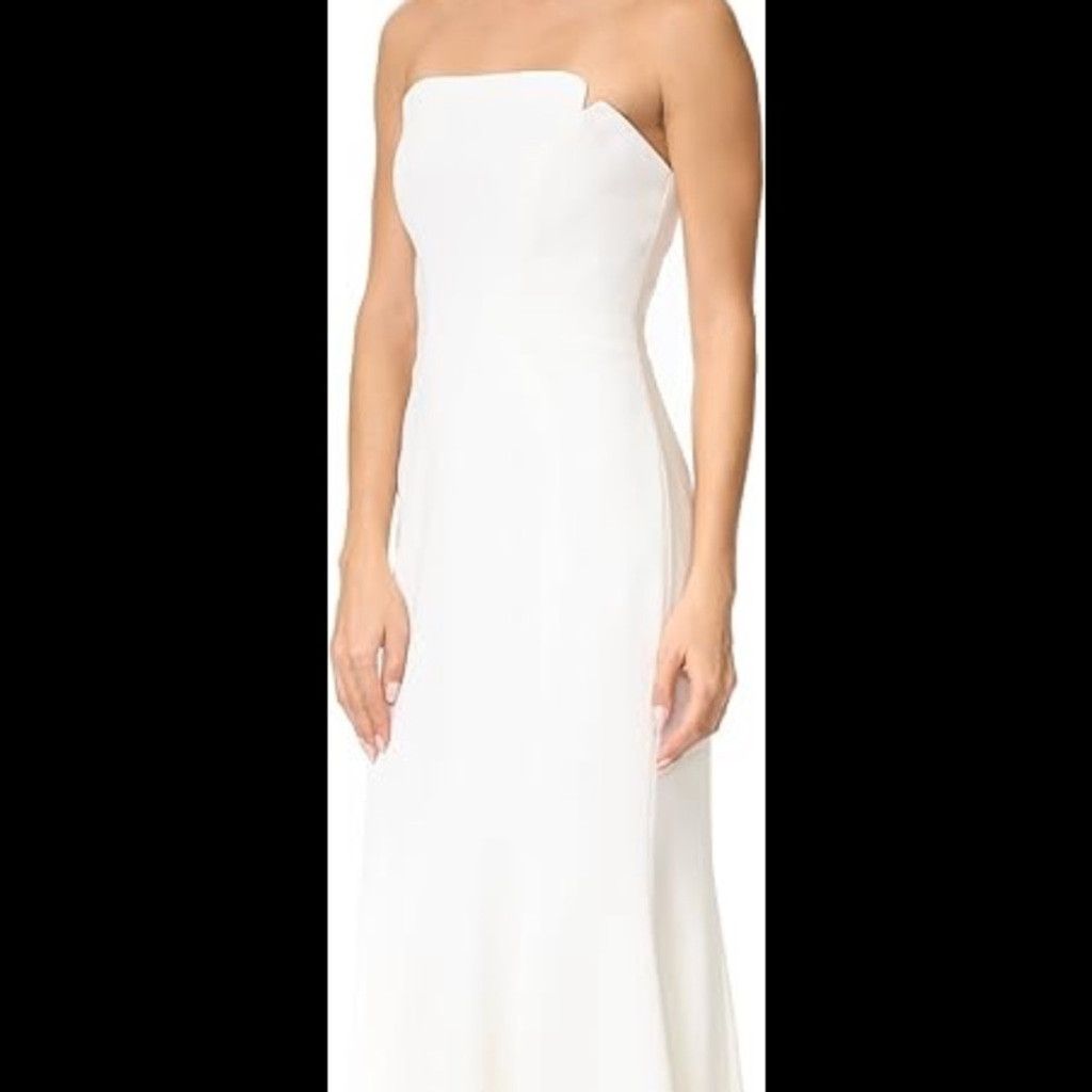 Jil Stuart JILL STUART Strapless Minimalist Bandeau Wedding Gown Dress Size S / US 4 / IT 40 - 4 Thumbnail
