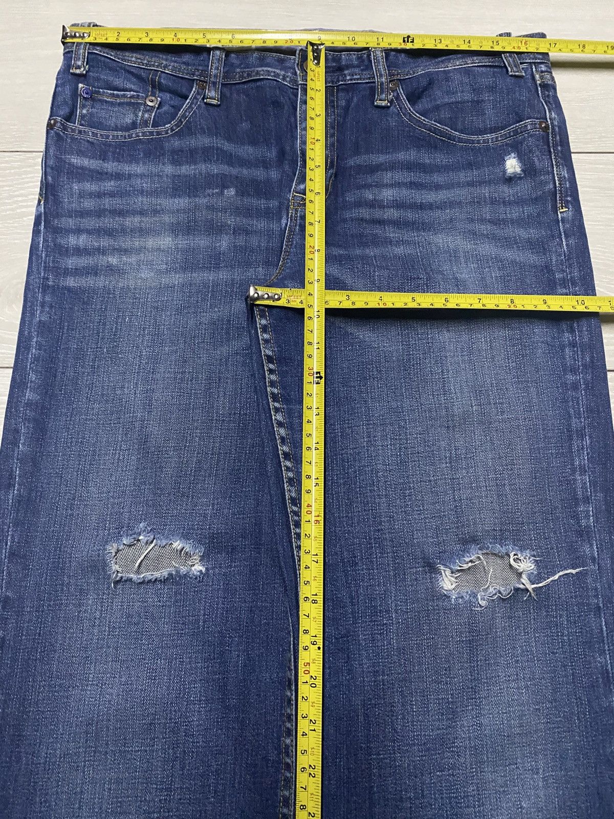 Dapper Dan × Gap Vintage Gap Denim Blue Wash Distressed Bootcut Jeans Size US 33 - 14 Thumbnail
