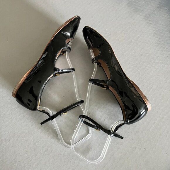 Miu Miu Miu Miu Patent Leather Triple Strap Mary Jane Flats Size US 7 / IT 37 - 6 Thumbnail