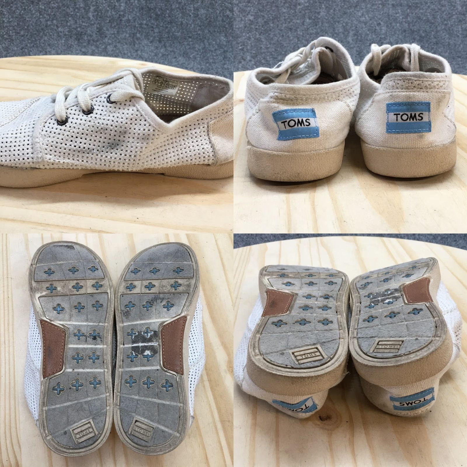 Toms TOMS Shoes Womens 6 Paseo Comfort Sneakers White Leather Lace Up Low Top Sneaker Mens? Size M / US 6-8 / IT 42-44 - 8 Thumbnail