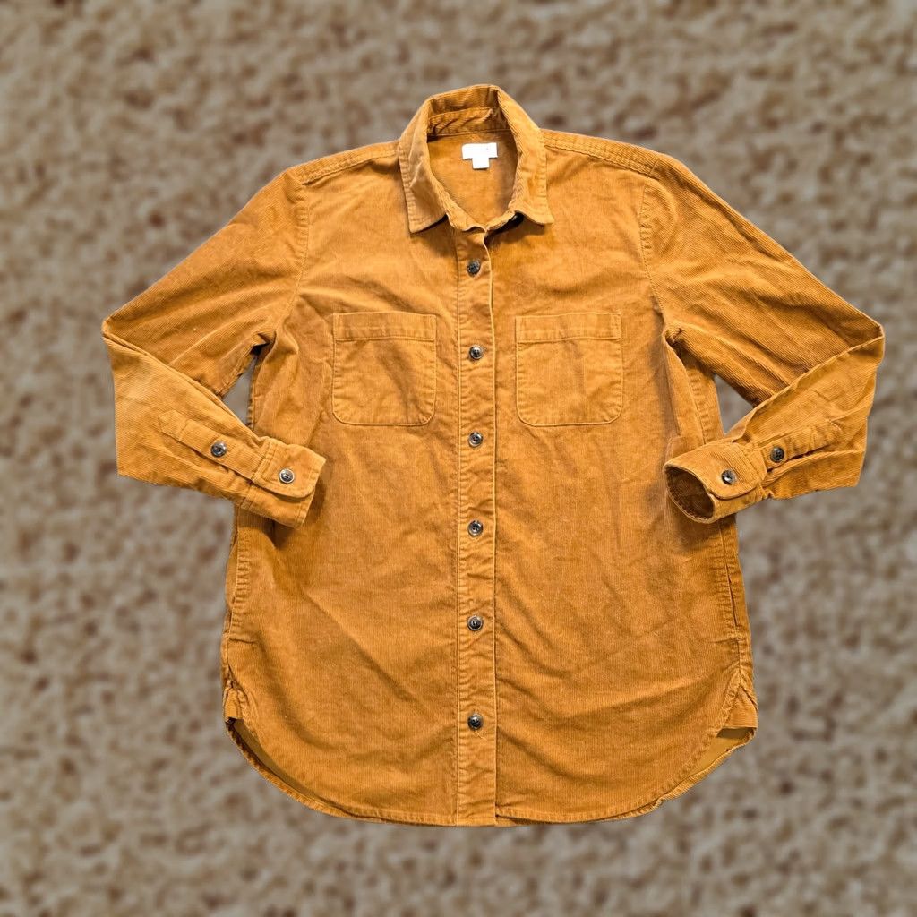 J.Crew J.CREW Blouse Shirt Women XXS Brown Corduroy Tunic Pockets Button Capsule Casual Size XXS / US 00 / IT 34 - 1 Thumbnail