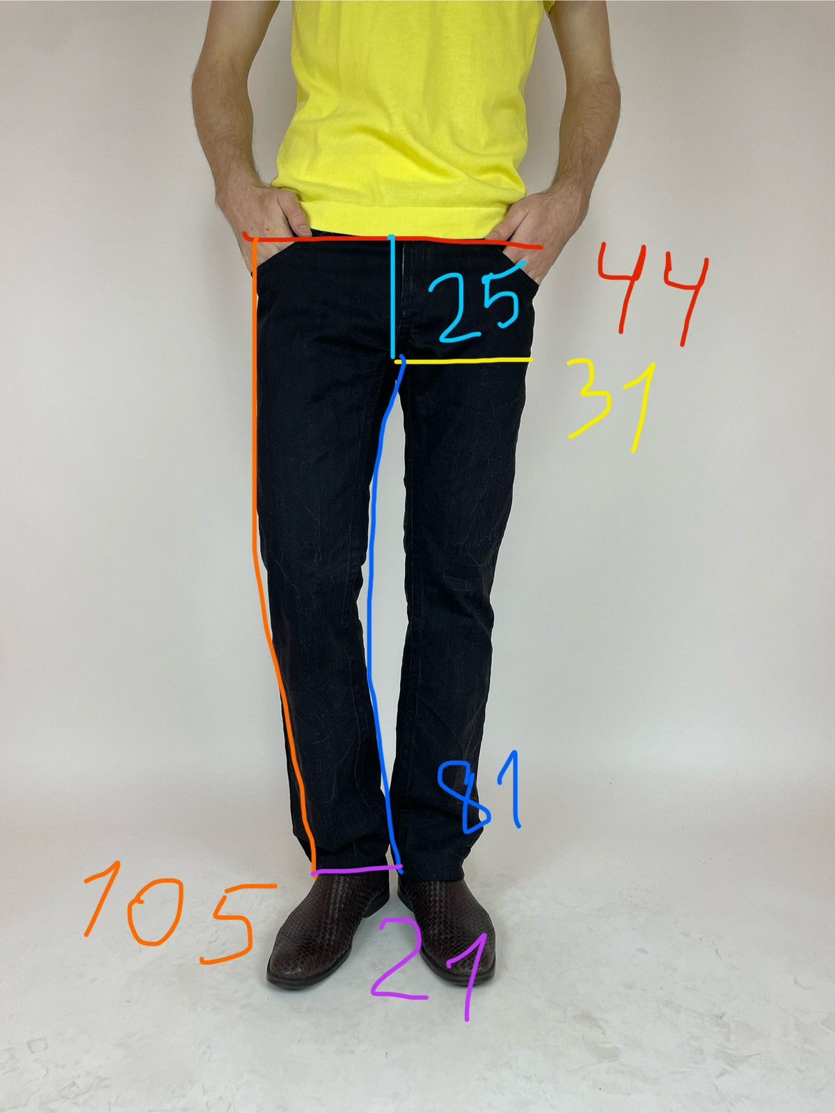 Karl Lagerfeld Lagerfeld Mens Black Jeans regular fit size W 33 Size US 33 - 14 Thumbnail