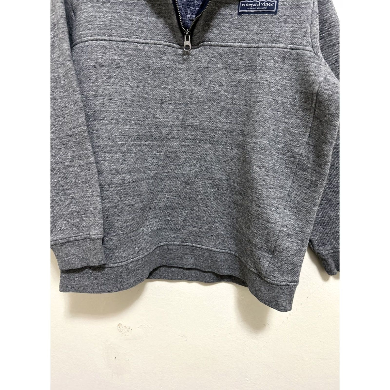Vineyard Vines Vineyard Vines The Shep Shirt Sweater 1/4 Zip Pullover Womens Medium Gray Blue Knit Pullover Shirt Sweatshirt Size M / US 6-8 / IT 42-44 - 3 Thumbnail
