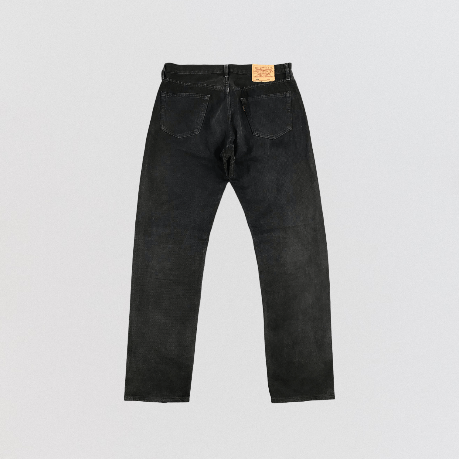 Levi's Vintage 90s Distress Levis 501 Faded Black Jeans-JM1573 Size US 36 / EU 52 - 2 Thumbnail