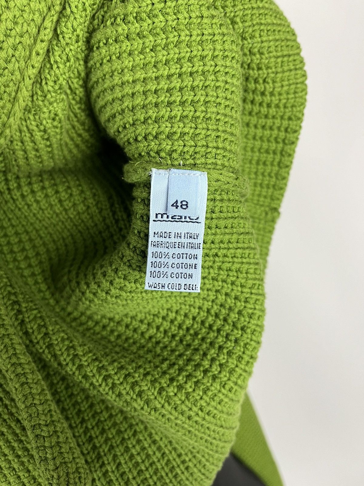 Designer × Malo Malo Green Cotton Knit Button Cardigan Blazer Womens (0411) Size M / US 6-8 / IT 42-44 - 11 Thumbnail