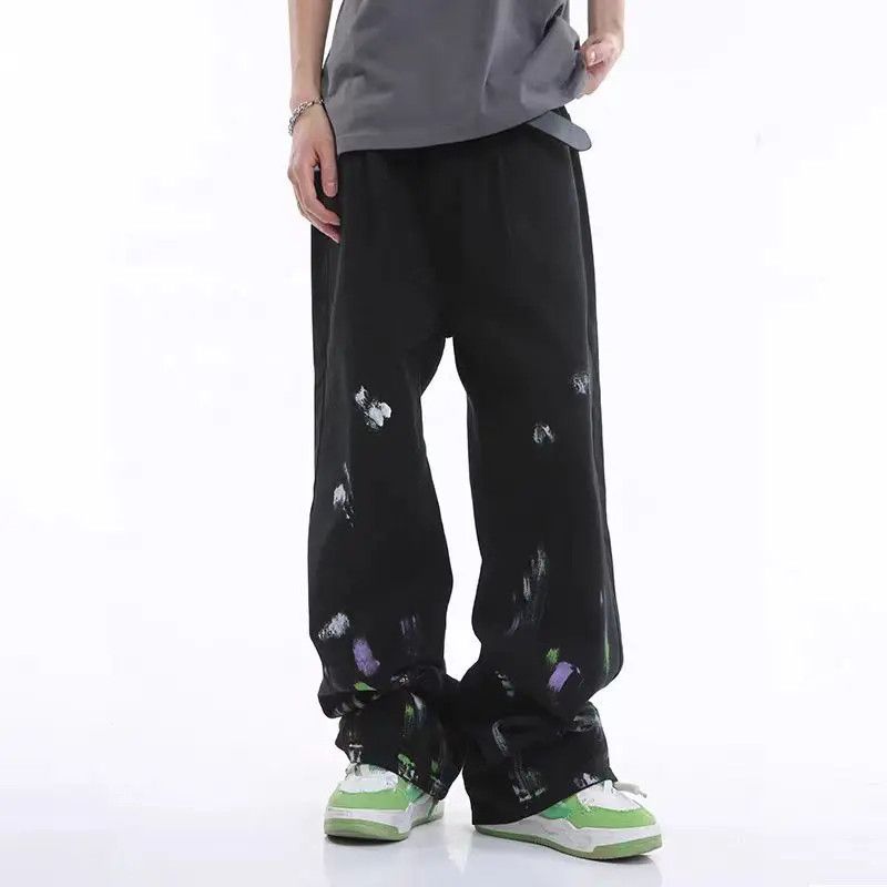 Japanese Brand × Jean Graffiti Harajuku Loose Casual Pants Size US 32 / EU 48 - 3 Thumbnail
