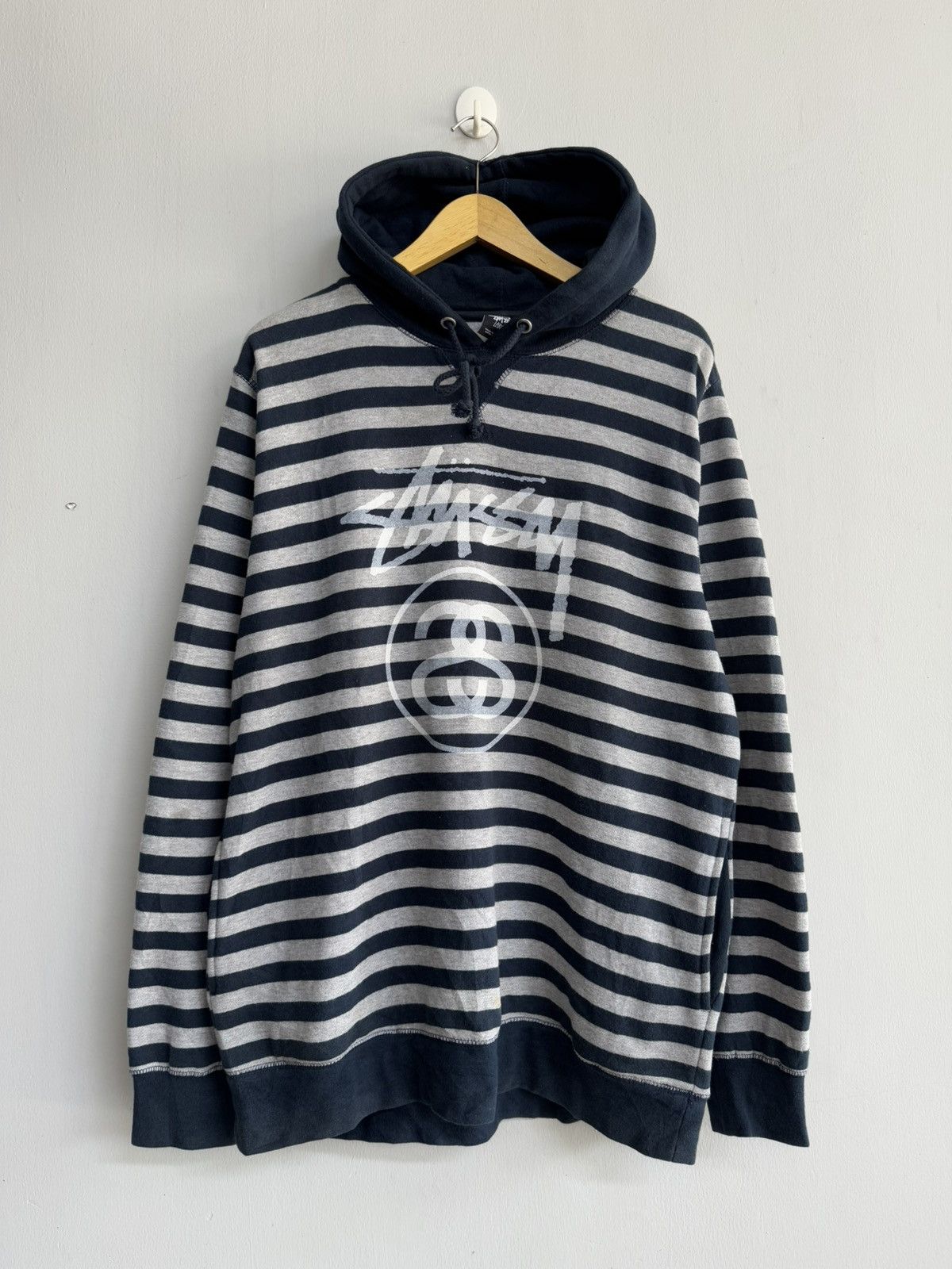 Stussy STUSSY STRIPE WITH WHITE LOGO HOODIE Size US L / EU 52-54 / 3 - 1 Thumbnail