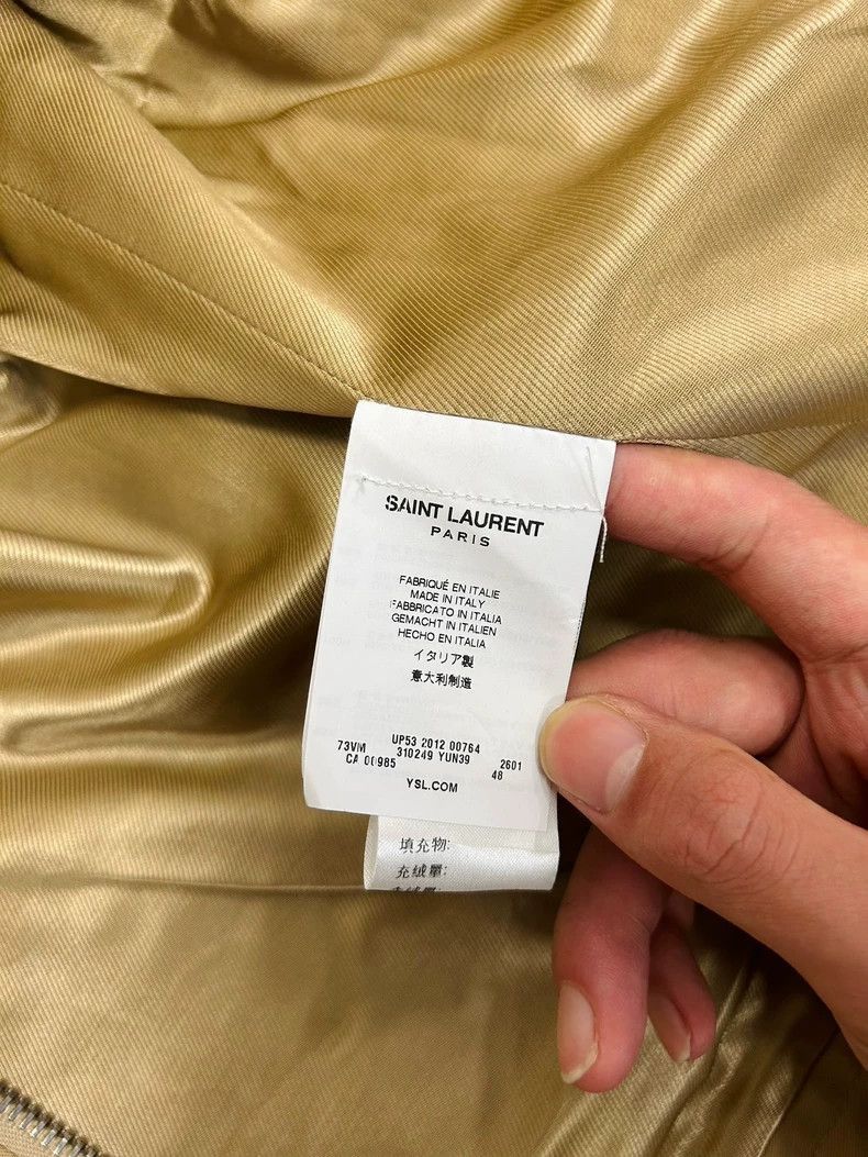 Saint Laurent Paris saint laurent khaki leather patchwork jacket Size US L / EU 52-54 / 3 - 3 Thumbnail