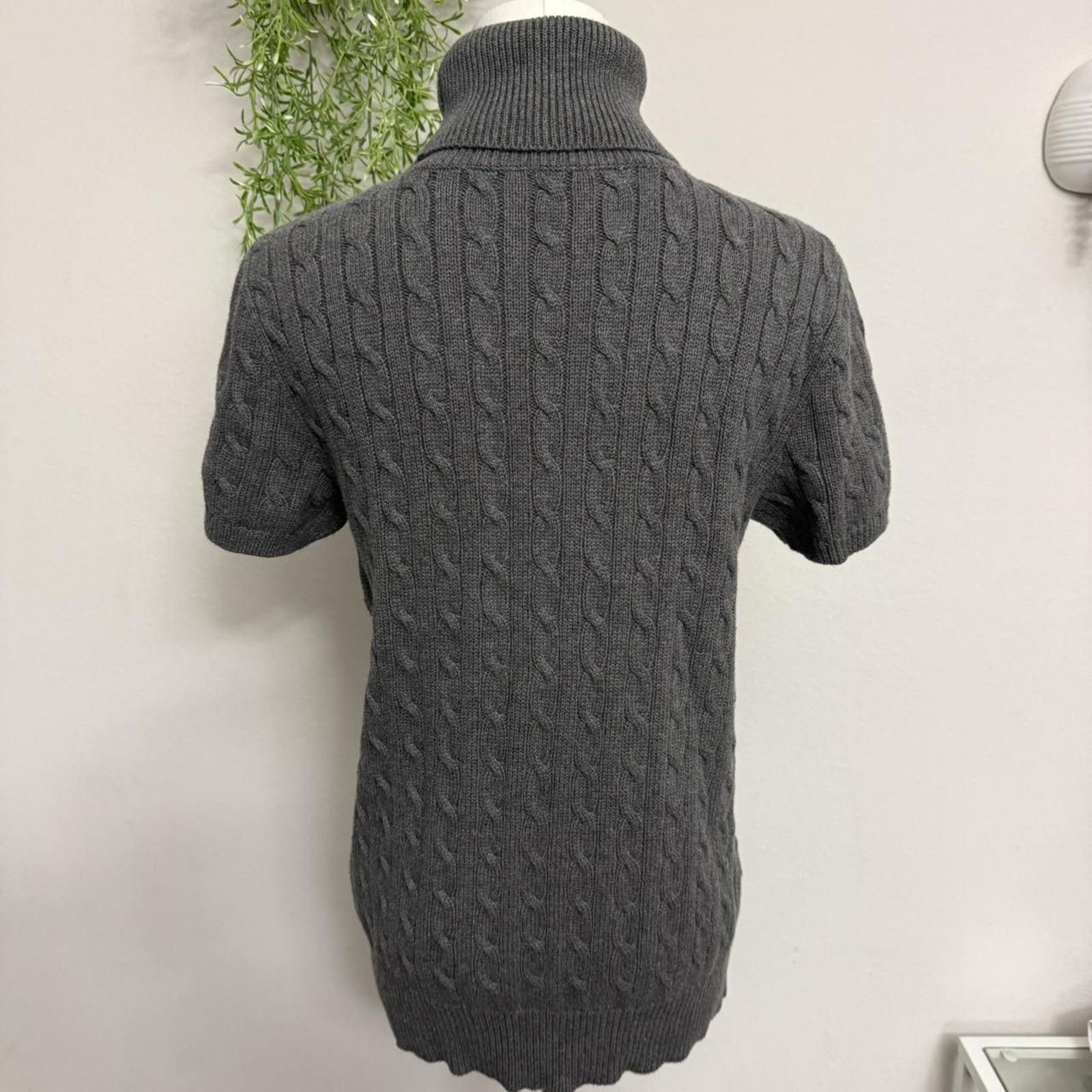 Polo Ralph Lauren Grey Preppy Polo Ralph Lauren turtleneck sweater top Size M / US 6-8 / IT 42-44 - 3 Thumbnail