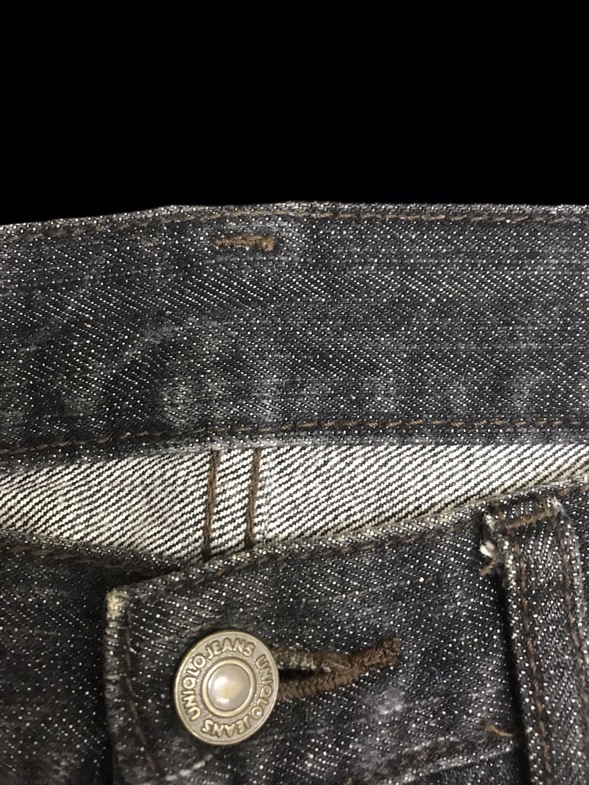 Japanese Brand uniqlo Japan Distressed Denim Crazy Fades/Crease F125 Size US 31 - 12 Thumbnail