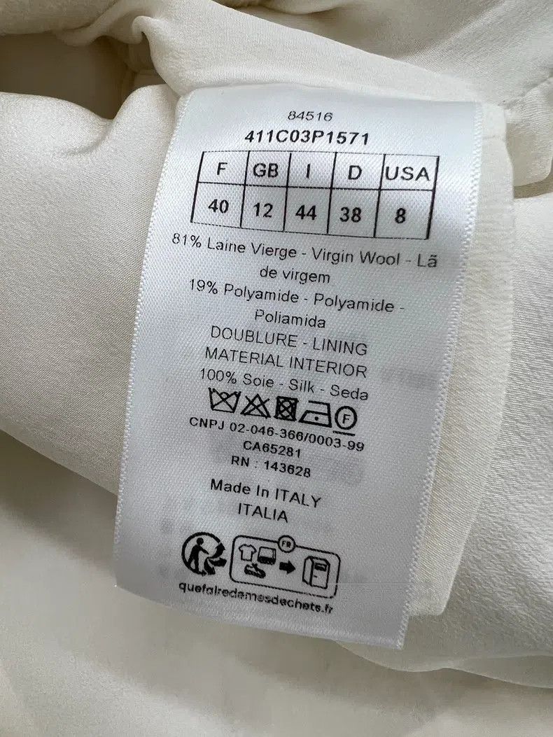 Dior Dior White bow double-breasted jacket Size S / US 4 / IT 40 - 5 Thumbnail