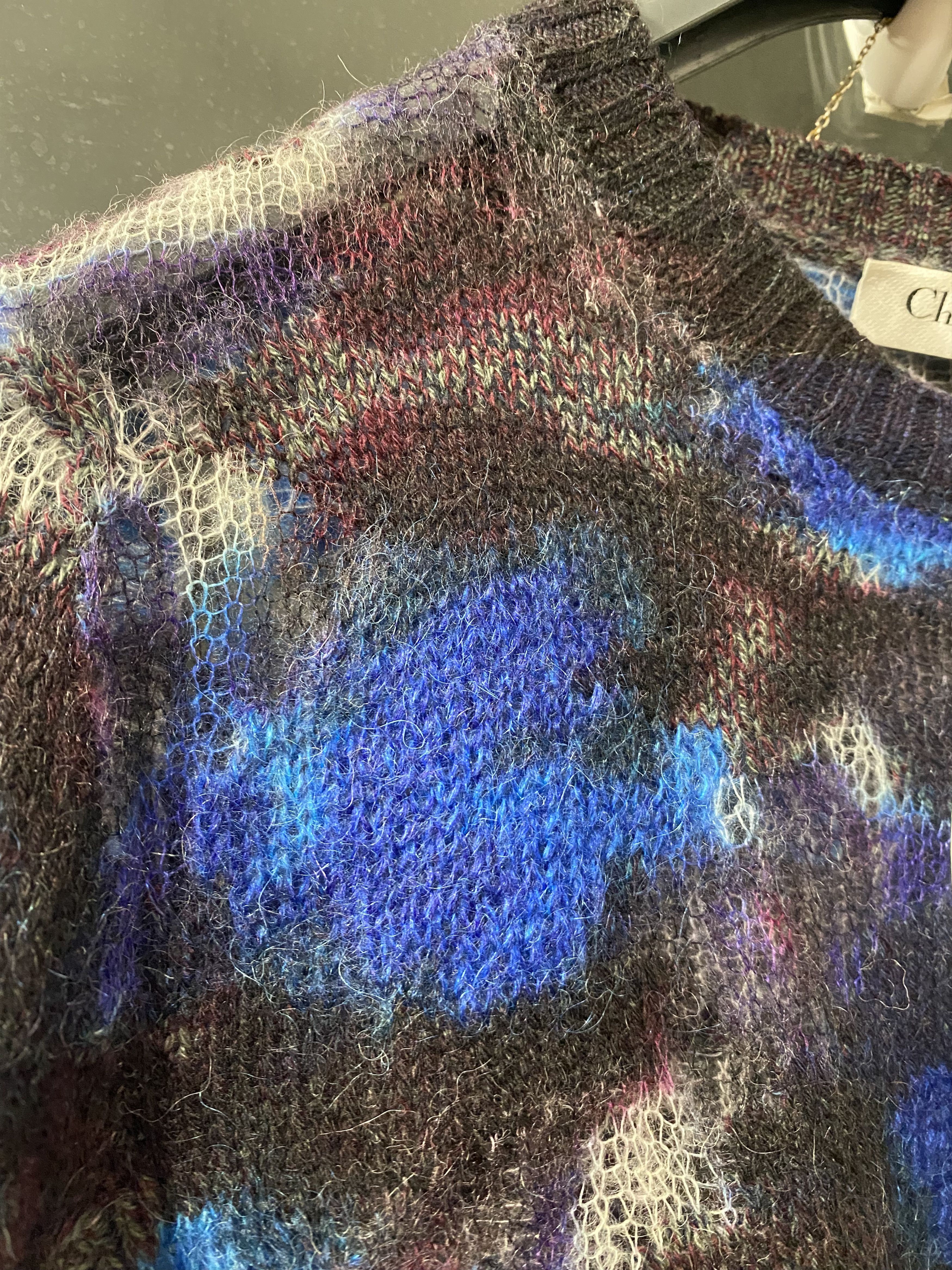 Dior Cashmere & Mohair Knit Pullover in Blue SZ 38 NWT MSRP $3200 Size M / US 6-8 / IT 42-44 - 7 Thumbnail