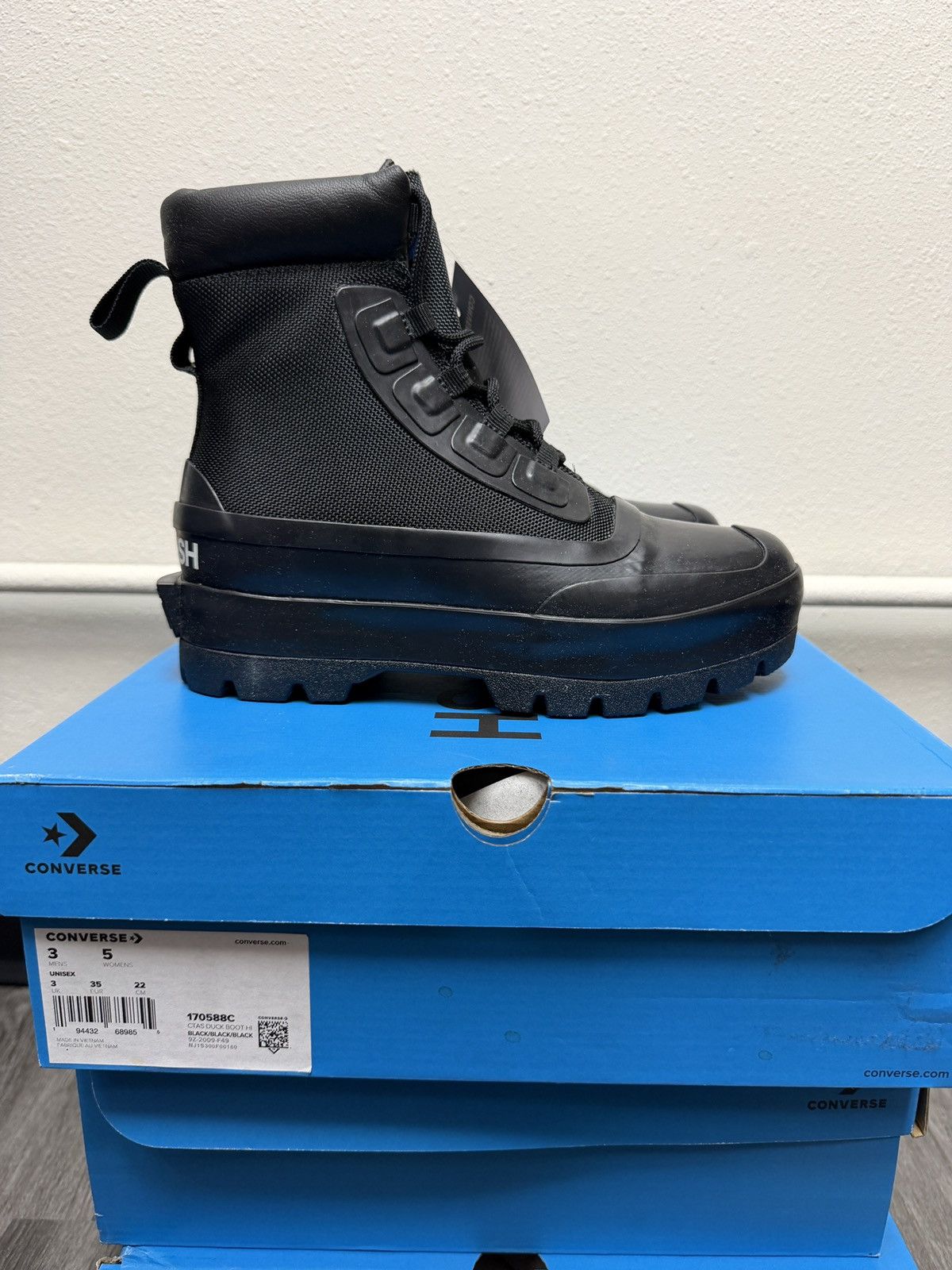 Ambush Design × Converse Converse x Ambush CTAS Duck Boot Black Canvas Womens Size US 5 / IT 35 - 1 Thumbnail