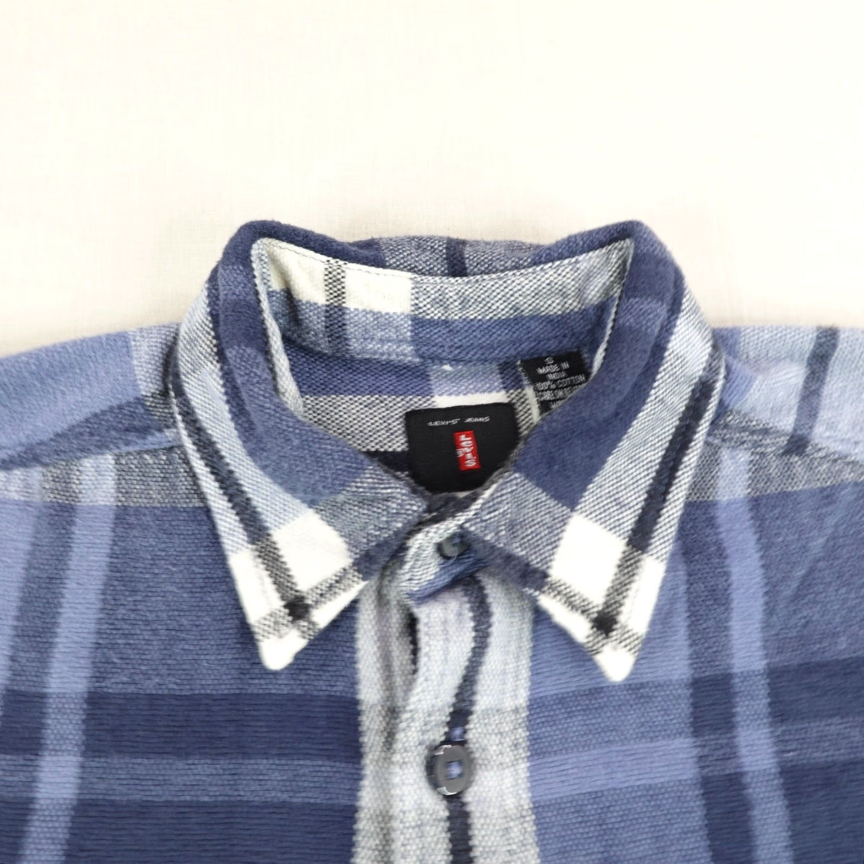Levi's VINTAGE Levi's Button-Up Shirt Mens S Blue Plaid Flannel 90s Cotton Long Sleeve Casual Workwear 90s Mens Size US S / EU 44-46 / 1 - 2 Thumbnail
