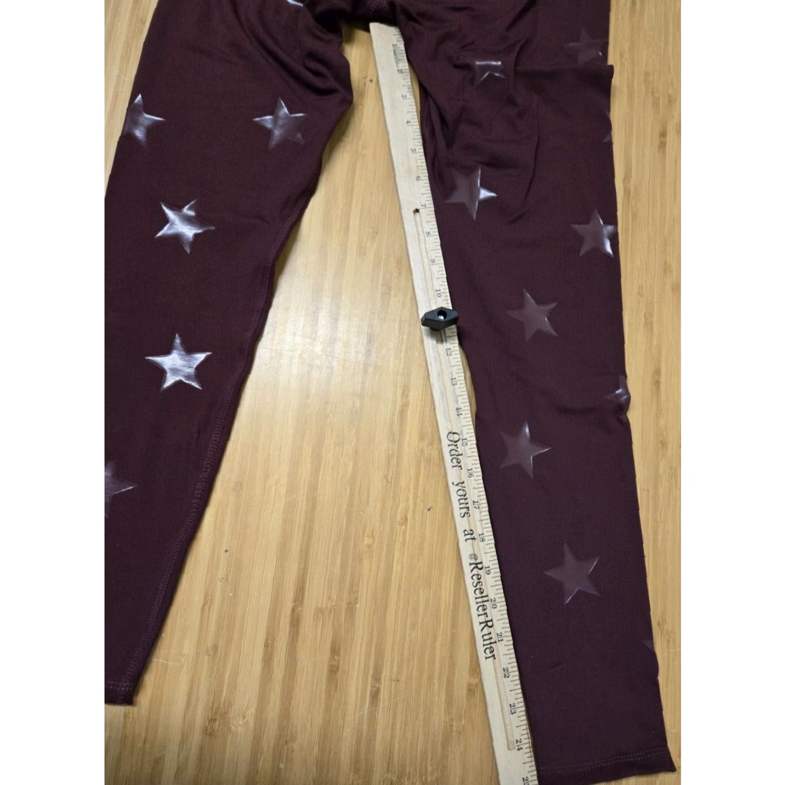 Jessica Simpson Jessica Simpson Warm Up Leggings Stars Fig Medium Women's Activewear Zip Pocket Size 32" / US 10 / IT 46 - 6 Thumbnail