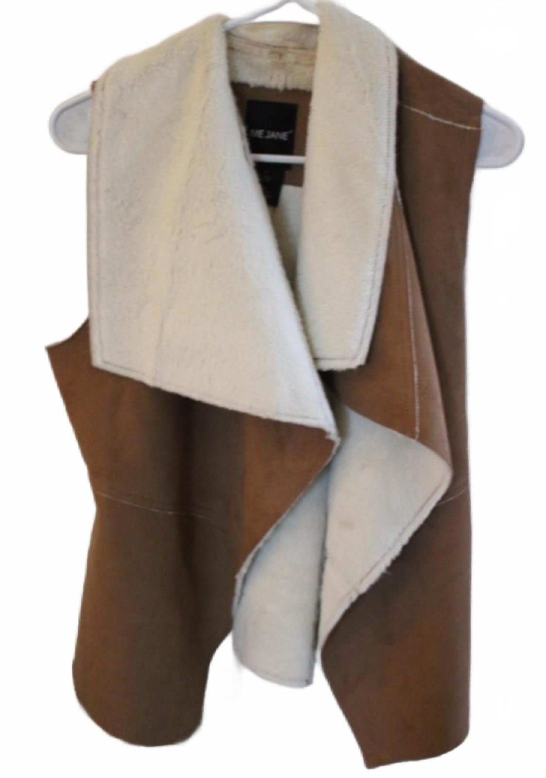 Other Me Jane Brown Faux Shearling Vest with Cream Lining Small Size S / US 4 / IT 40 - 2 Thumbnail