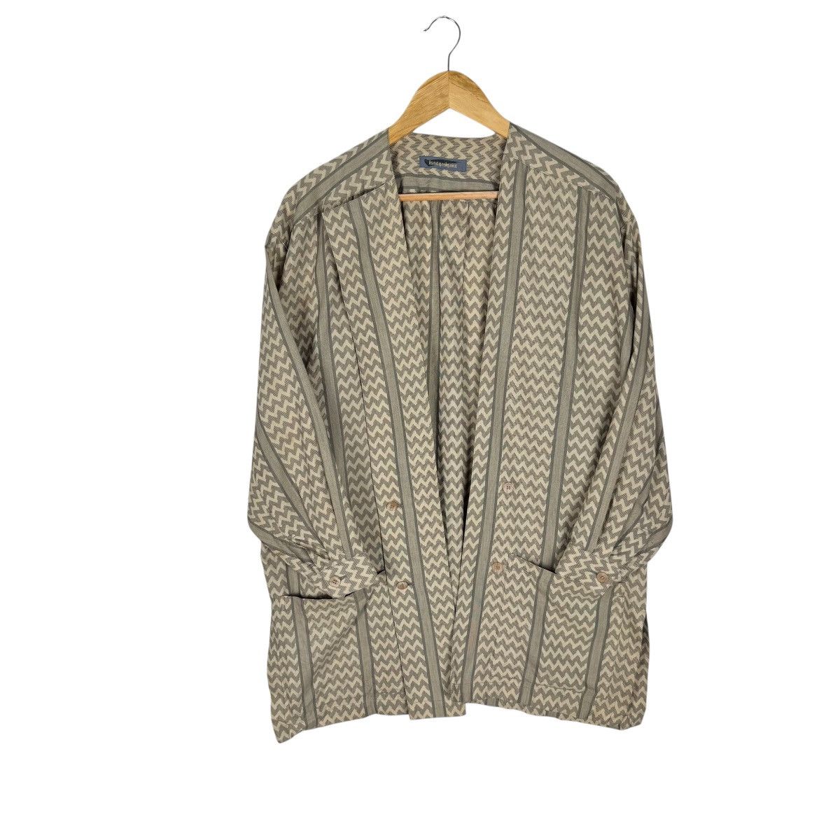 Issey Miyake 🌟80s ISSEY MIYAKE STRIPED WOMEN CARDIGAN Size M / US 6-8 / IT 42-44 - 1 Thumbnail