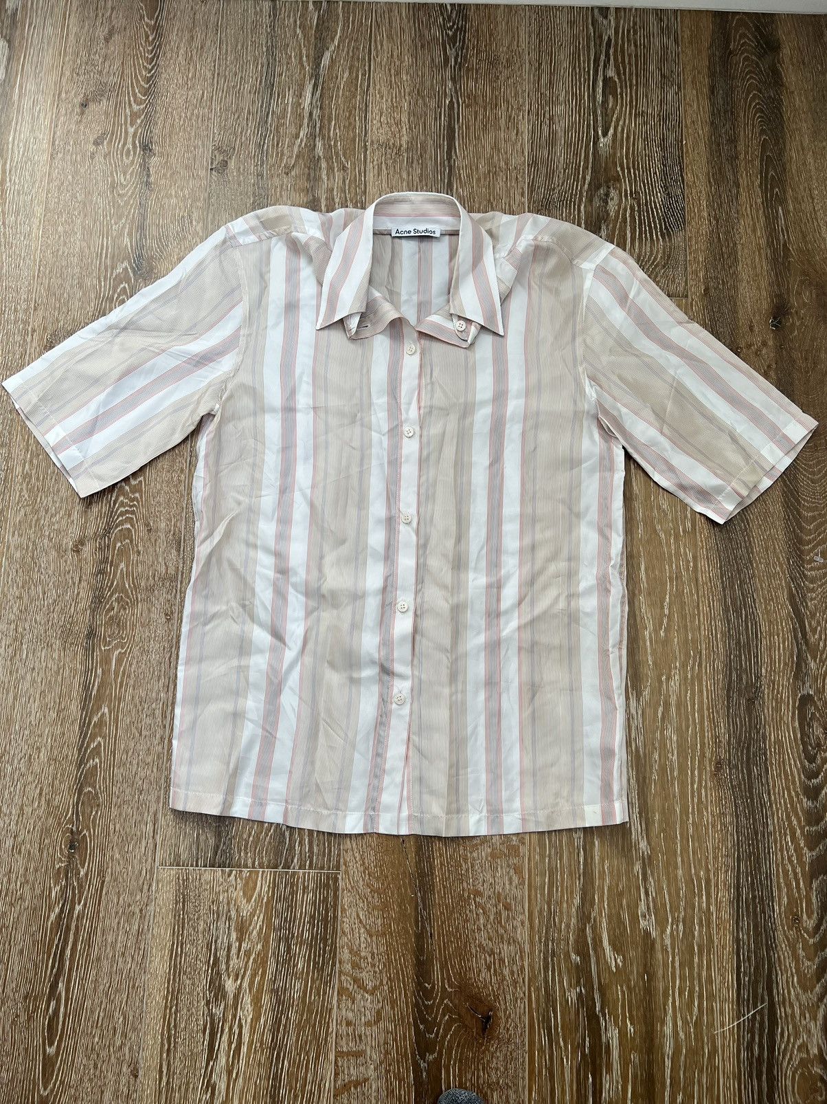 Acne Studios Acne studios striped viscose shirt Size US XXS / EU 40 - 1 Thumbnail