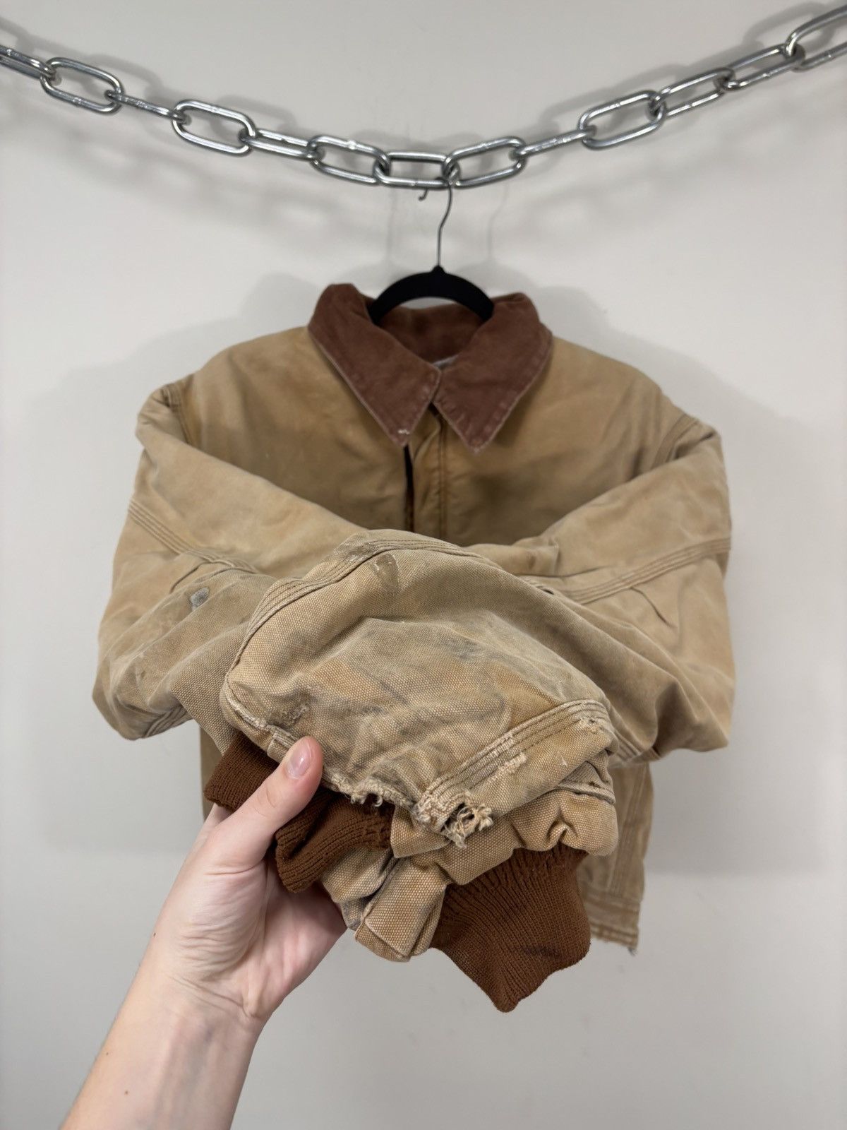 Carhartt Vintage 90s Carhartt Made In USA Faded Boxy Cropped Jacket Size US L / EU 52-54 / 3 - 10 Thumbnail