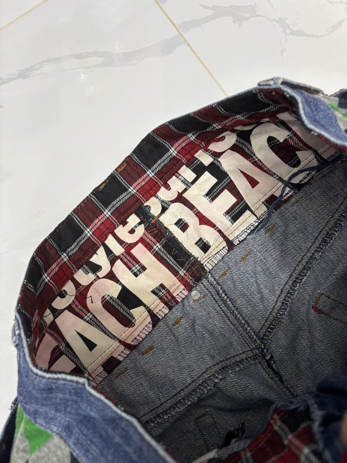 Hysteric Glamour × Undercover 🔥DOUBLE WAIST DENIM BEACH SOUND PPFM STYLE DESIGN JEANS Size US 33 - 10 Thumbnail