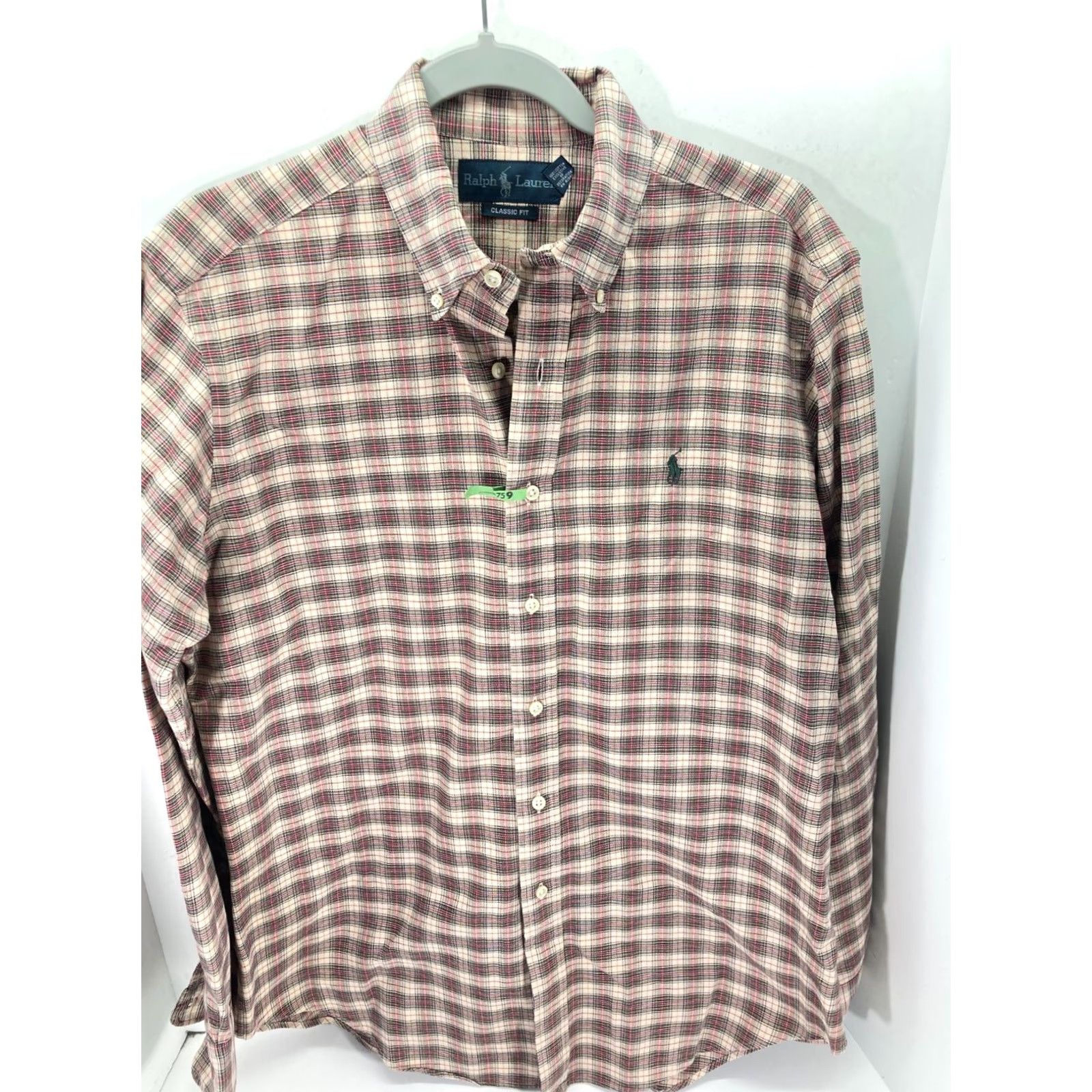 Ralph Lauren Ralph Lauren Button Down Shirt Mens Medium Multicolor Plaid Classic Fit Logo Shirt Mens Size US M / EU 48-50 / 2 - 5 Thumbnail