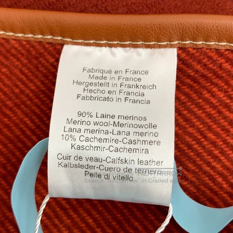 Hermes Hermes size 171*142cm Red Fringe Cashmere Cloak Shawl Size L / US 10 / IT 46 - 6 Thumbnail