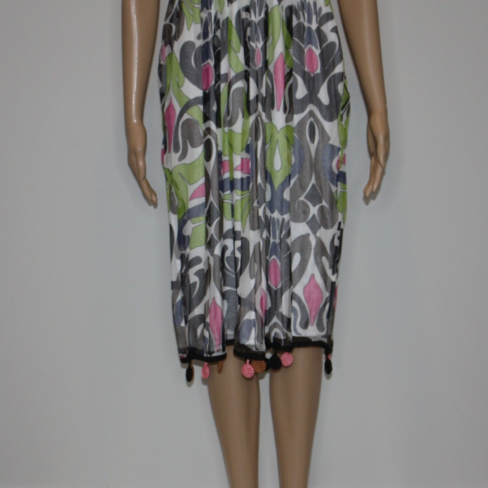 Missoni M Missoni Chiffon Halter Dress with Crochet Pom Poms $861 Size M / US 6-8 / IT 42-44 - 7 Thumbnail