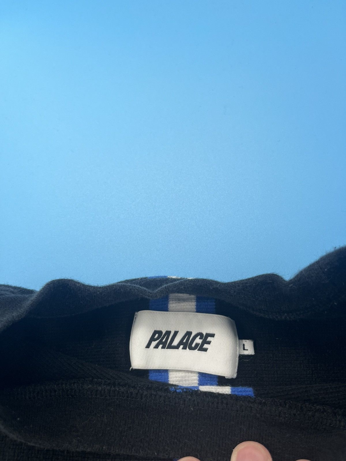 Palace Palace Vertical Weave T-Shirt Black Sz Large Size US L / EU 52-54 / 3 - 3 Thumbnail