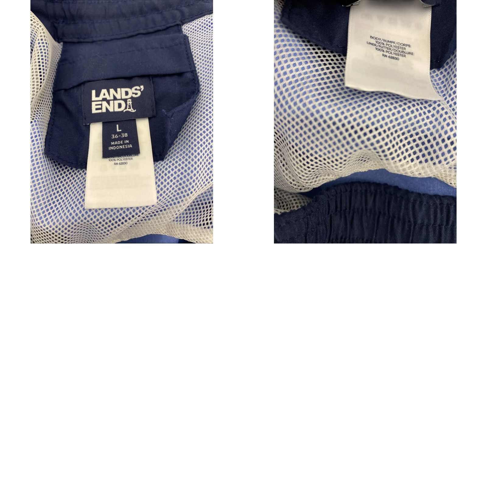 Lands' End Lands' End Mens Trunks Beach Colorful Blue Lined Swim Shorts 10in Inseam Regular Waist 36in Flat Front Pockets Easy Care Size US 33 - 8 Thumbnail
