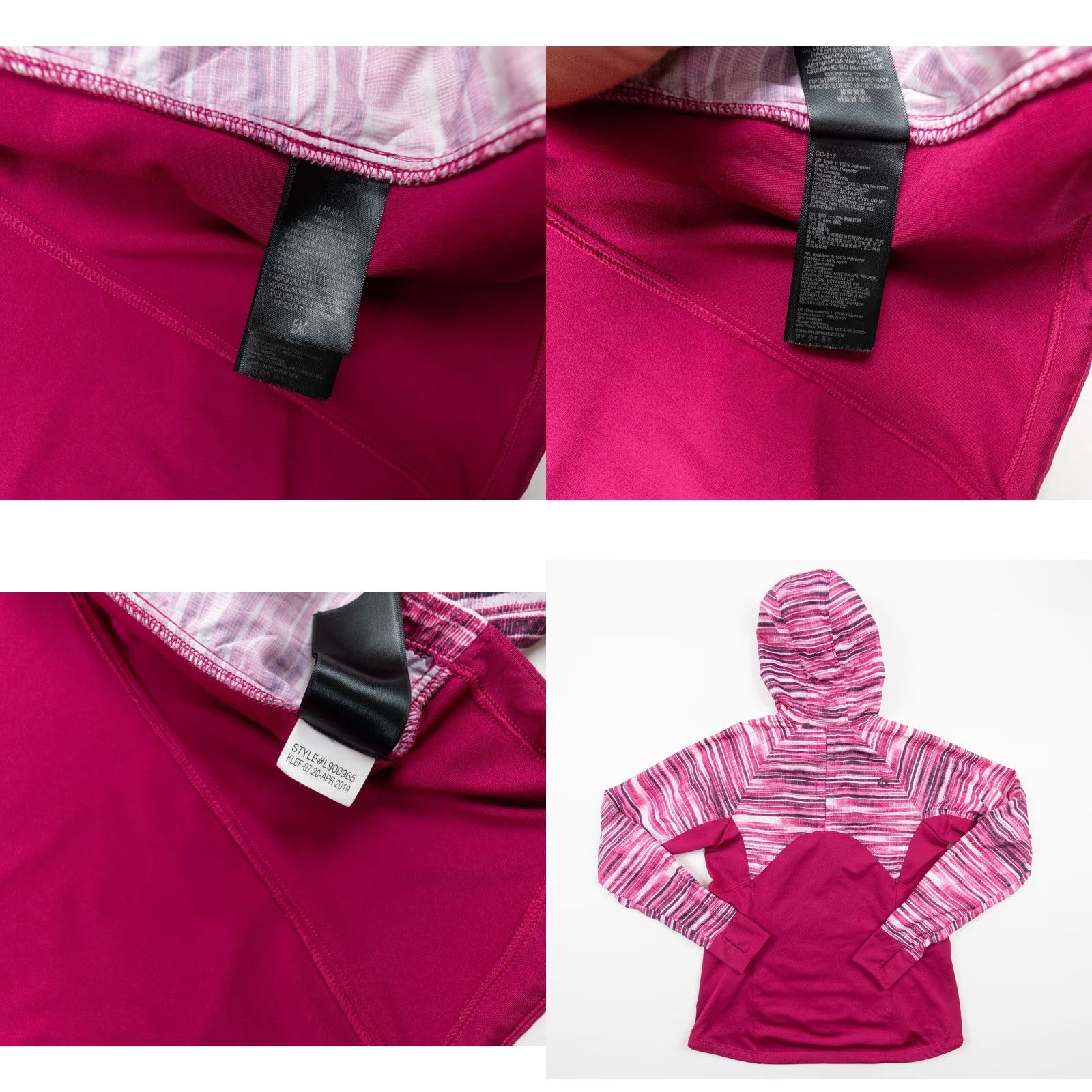 Marmot MARMOT Women's Windbreaker Jacket Full Zip Hooded Lightweight Mid-Length Pink - Size M - Regular Fit - Striped Logo Casual Outdoor Size M / US 6-8 / IT 42-44 - 8 Thumbnail