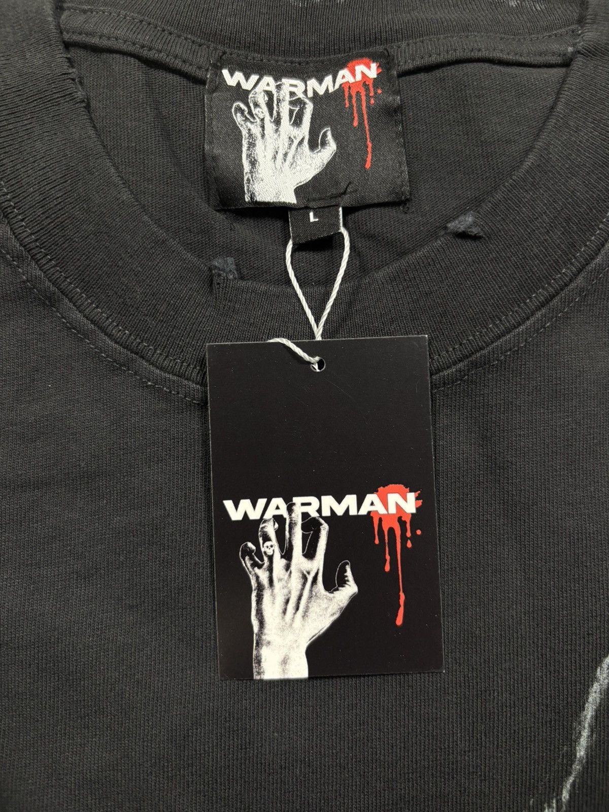 Vintage WARMAN AGGRESSIV DOG GRAPHIC TEE, WASHED BLACK Size US L / EU 52-54 / 3 - 9 Thumbnail