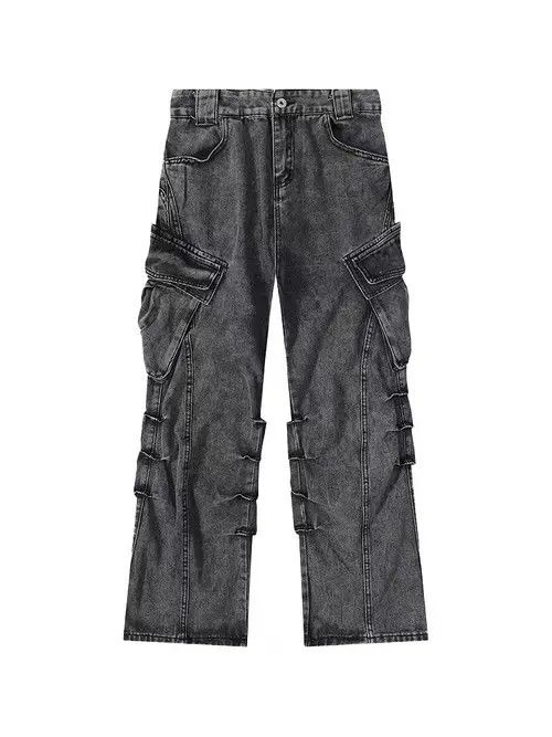 VIBE Retro washed distressed stacked cargo jeans Size US 32 / EU 48 - 6 Thumbnail